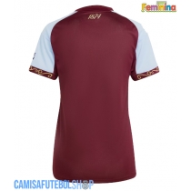 Camisa de time de futebol Aston Villa Replicas 1º Equipamento Feminina 2025-26 Manga Curta